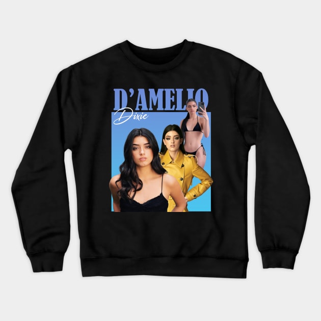 Dixie D'Amelio Vintage 90s Design Crewneck Sweatshirt by T-shirt Therapy